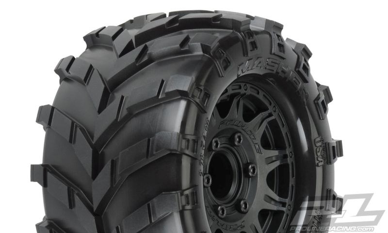 1/16 Trencher M2 Fr/Rr 2.2 Tires Mounted 12mm Blk Desperado (2)