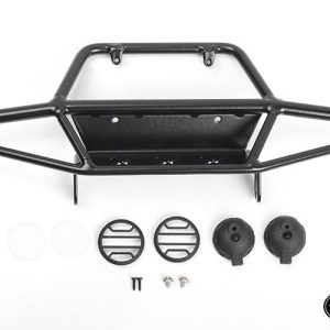 Tri-X Steel Stinger Front Bumper w/ Lights RC4WD for Vanquish VS4-10 Origin Body (Black)
