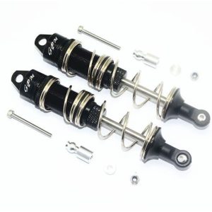 AMMORTIZZATORI ANTERIORI A DOPPIA SEZIONE IN ALLUMINIO 115MM-10PZ SET GPM ARRMA KRATON TYPHON SENTON OUTCAST NOTRIUS nero