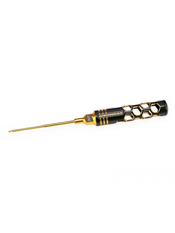 Ball Driver Hex Wrench .063 (1/16) X 100mm Black Golden ARROWMAX (Honeycomb Tools Black Golden)