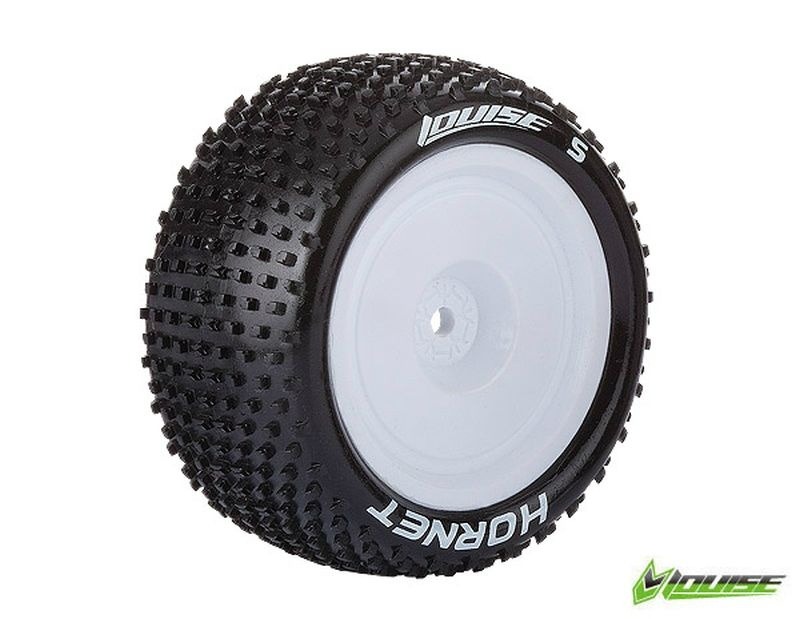 Ruote E-Hornet supersoft su cerchio 2.2 bianco 12mm (2) LOUISE buggy elettrico 1/10 4WD posteriore *J*