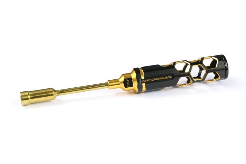 Nut Driver 11/32 (8.73mm) X 100mm Black Golden ARROWMAX (Honeycomb Tools Black Golden)