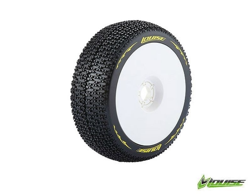 Ruote B-Maglev SOFT sul cerchio bianco 17mm (2) LOUISE 1/8 buggy *J*