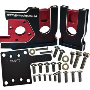 ALLUMINIO 7075-T6 QUICK RELEASE MOTOR BASE-30PC SET GPM TRX Slitta nero/rosso