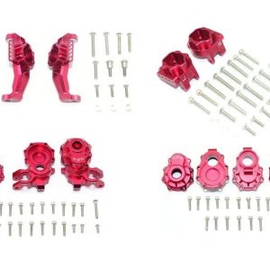 ALU ft+rr C HUB rr SUPPORTI GEAR BOX ft+rr Knkl ARMS -104PCS GPM TRX TRX4 DEFENDER BRONCO BLAZER rosso