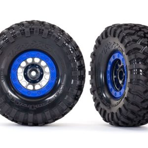 Gomme Canyon Trail 4.6x1.9" su cerchi Method 105 1.9" black chrome-blue beadlock style (2)