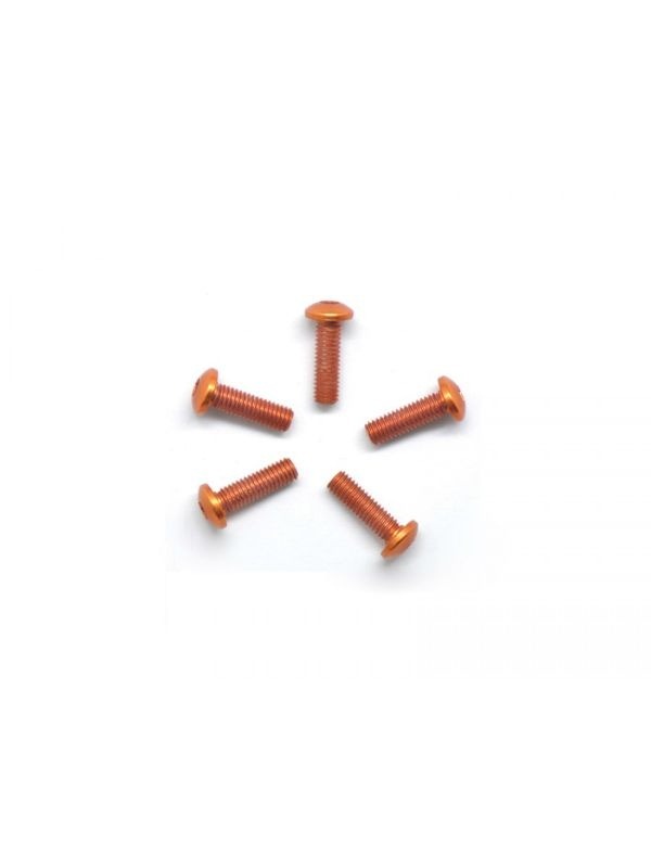 Alu Screw allen roundhead M3x10 Orange (7075) (5) ARROWMAX (Aluminum Screws (7075-T6 ))