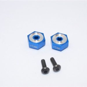ADATTATORE ESAGONALE IN ALLUMINIO (+1MM) -SET 2PZ blu GPM TRX 1/18 LATRAX STADIUM TRUCK