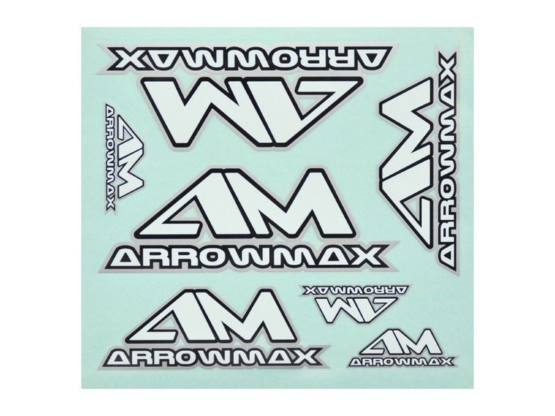 AM Decal ( 20 x 22 cm) Black / White / Silver ARROWMAX (Shirts and Stickers)