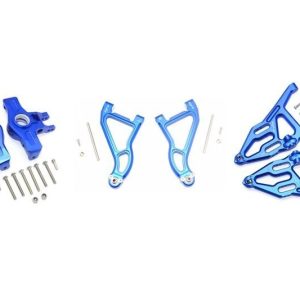 SET BRACCI ANTERIORI SUPERIORI E INFERIORI IN ALLUMINIO + BRACCI ARTICOLATI - SET 28 PEZZI GPM TRX UDR blu