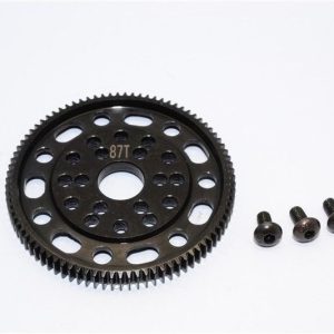 INGRANAGGI SPUR ACCIAIO#45 48 PASSO 87T1PC SET (PER SCX10, WRAITH) GPM AXIAL SCX10 HONCHO nero