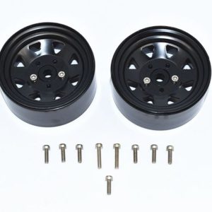 CERCHIO IN ALLUMINIO 1.9 PER CINGOLATI -SET 15PZ nero GPM TRX TRX4 DEFENDER MB G500 AXIAL SCX10 II
