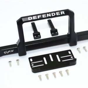 PARAURTI ALU ft CON PIASTRA VERRICELLO (ON-ROAD STREET FIGHTER) -13PZ GPM TRX TRX4 DEFENDER nero