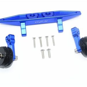 IMPENNA POSTERIORE REGOLABILE IN ALLUMINIO - SET 9 PEZZI blu GPM TRX 1/10 RUSTLER 4x4
