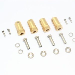 ADATTATORI ESAGONALI PER RUOTE IN OTTONE 23MM - SET 20PZ GPM TRX TRX4 DEFENDER BRONCO BLAZER MB G-500