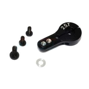 CORNO SERVO IN ALLUMINIO PER ALBERO USCITA SCANALATO 25T - 1PC nero GPM ROADTECH SERVO SAVER