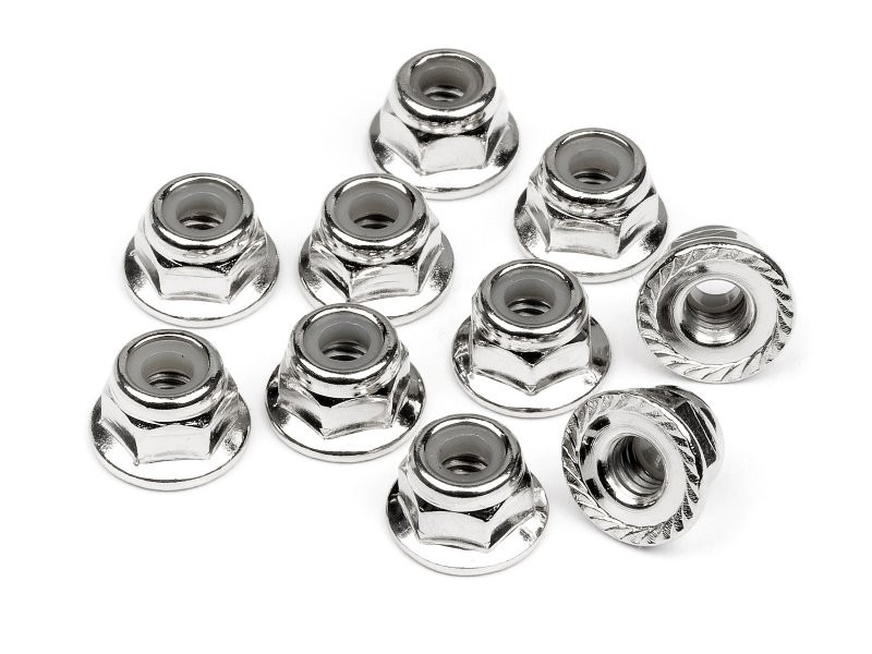 DADO AUTOBLOCCANTE FLANGIATO M4 (10)