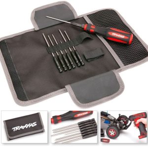 Traxxas Kit Utensili Premium 7pz con innesto da 1/4,incluso manico e astuccio