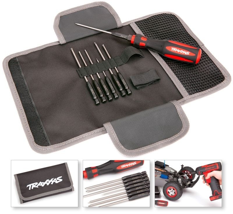 Traxxas Kit Utensili Premium 7pz con innesto da 1/4,incluso manico e astuccio