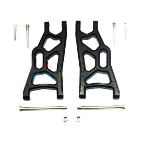 BRACCIO INFERIORE ANTERIORE IN LEGA - SET 1PR nero GPM TRX 1/10 RUSTLER VXL BANDIT