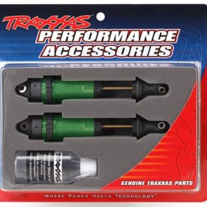 Ammortizzatori in alluminio GTR XXLong anodizzato Verde (2) - Senza Molle