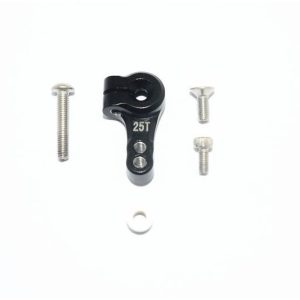 SERVOSquadretta  REGOLABILE IN ALLUMINIO 25T - SET 5 PEZZI nero GPM TRX 1/10 SLASH 4x4