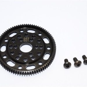 INGRANAGGIO SPUR ACCIAIO#45 48 PASSO 85T1PC SET (PER SCX10, WRAITH) GPM AXIAL SCX10 HONCHO nero