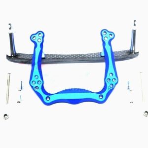 LEGA ft DAMPER plt w CORPO IN GRAFITE pst MONTAGGIO+DELRIN pst1SET GPM TRX 1/10 RUSTLER VXL BANDIT blu