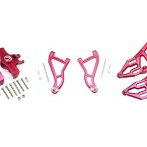 SET BRACCI ANTERIORI SUPERIORI E INFERIORI IN ALLUMINIO + SET 28 PEZZI GPM TRX UDR rosso