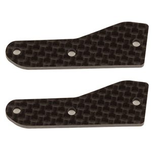 Team Associated RC8B4 FT front upper suspension arm inserts, carbon fiber, 2.0 mm