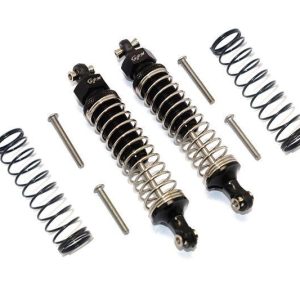 AMMORTIZZATORI A MOLLA REGOLABILI ANTERIORI/POSTERIORI IN ALLUMINIO - SET 8 PEZZI neri GPM TRX TRX4 DEFENDER TRX6