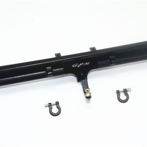 SUPPORTO PARAURTI POSTERIORE IN ALLUMINIO+ANELLI A D+GANCIO TRAINO TRX-4 BLAZER -3 PZ GPM TRX TRX4 BLAZER nero