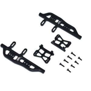 GRADINI LATERALI IN ALLUMINIO-SET DA 12 PEZZI nero GPM AXIAL 1/24 4WD SC24 CATENACCIO 1/24 JEEP WRANGLER