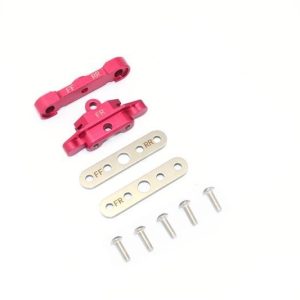 ATTACCO PER TIRANTE BRACCIO ANTERIORE INFERIORE IN ALLUMINIO -SET DA 9 PEZZI rosso GPM TRX 1/10 MAXX