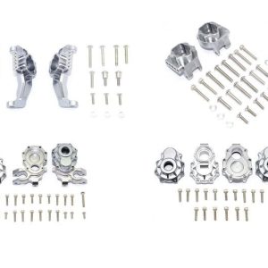 ALU ft+rr C HUB rr SUPPORTI GEAR BOX ft+rr Knkl ARMS -104PCS GPM TRX TRX4 DEFENDER BRONCO BLAZER gun-silver
