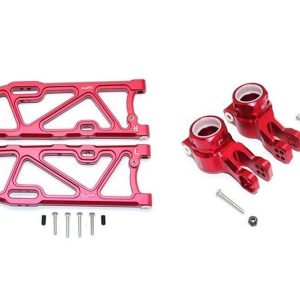 BRACCI POSTERIORI INFERIORI IN ALLUMINIO+BRACCI POSTERIORI - SET 14 PEZZI rosso GPM ARRMA 1/8 KRATON OUTCAST NOTORIUS