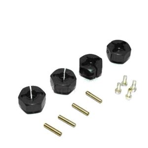 ADATTATORI ESAGONALI IN LEGA (12MM) - SET 4PZ nero GPM AXIAL WRAITH