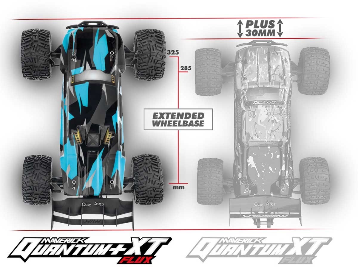 QUANTUM + XT FLUX 3S 1/10 4WD STADIUM TRUCK BLUE - immagine 3