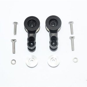 SERVOSquadretta IN ALLUMINIO 25T CON MOLLA INCORPORATA - SET 10 PEZZI nero GPM TRX 1/10 E-REVO