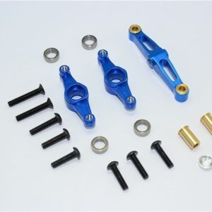 GRUPPO STERZO IN LEGA CON CUSCINETTO - 1SET blu GPM TAMIYA TT02