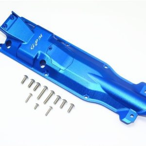 PIASTRA PROTEZIONE 3D IN ALLUMINIO PER CENTRO TELAIO -SET 13 PEZZI blu GPM TRX 1/10 E-REVO