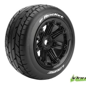 Ruote ST-Rocket su cerchio 3.8 neri 17mm (2) LOUISE 1/8 Stadium Truck (cerchio W80xH97mm)