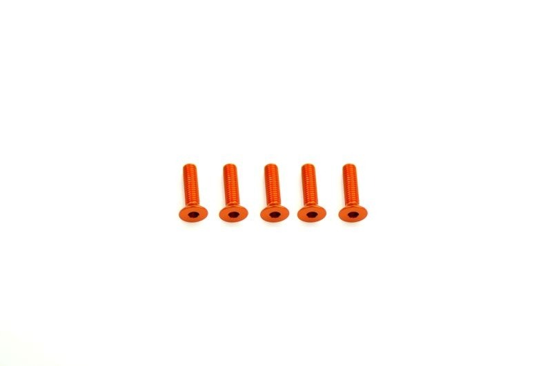 Alu Screw allen countersunk M3x12 Orange (7075) (5) ARROWMAX (Aluminum Screws (7075-T6 ))