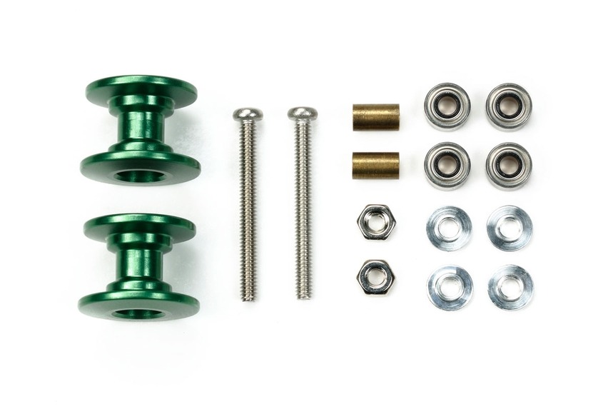 Rulli doppi leggeri in allum. 13-12 mm verde