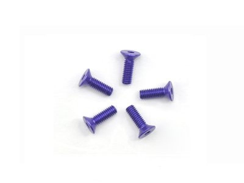 Alu Screw allen countersunk M2.5x8 Purple (7075) (5) ARROWMAX (Aluminum Screws (7075-T6 ))