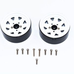 CERCHIO IN ALLUMINIO 1.9 PER CINGOLATI -SET 15PZ bianco GPM TRX TRX4 DEFENDER MB G500 AXIAL SCX10 II