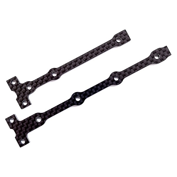 Team Associated RC10B74.1 FT Flex Chassis Brace Support Set, 2.0mm, carbon fiber