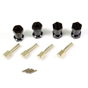 Aluminum Wheels Spacers 12mm hex hub black (4)