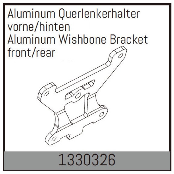 Aluminum Wishbone Bracket front/rear (2)