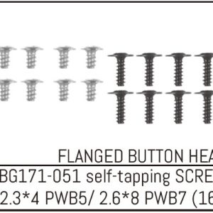 Button Head Screw M2.3*4 (8) / M2.6*8 (8)